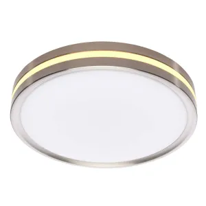 11 Inch Surface Mount with Night Light; 5 CCT Selectable; Brushed Nickel Finish