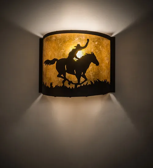 12"W Cowboy Southwest Wall Sconce