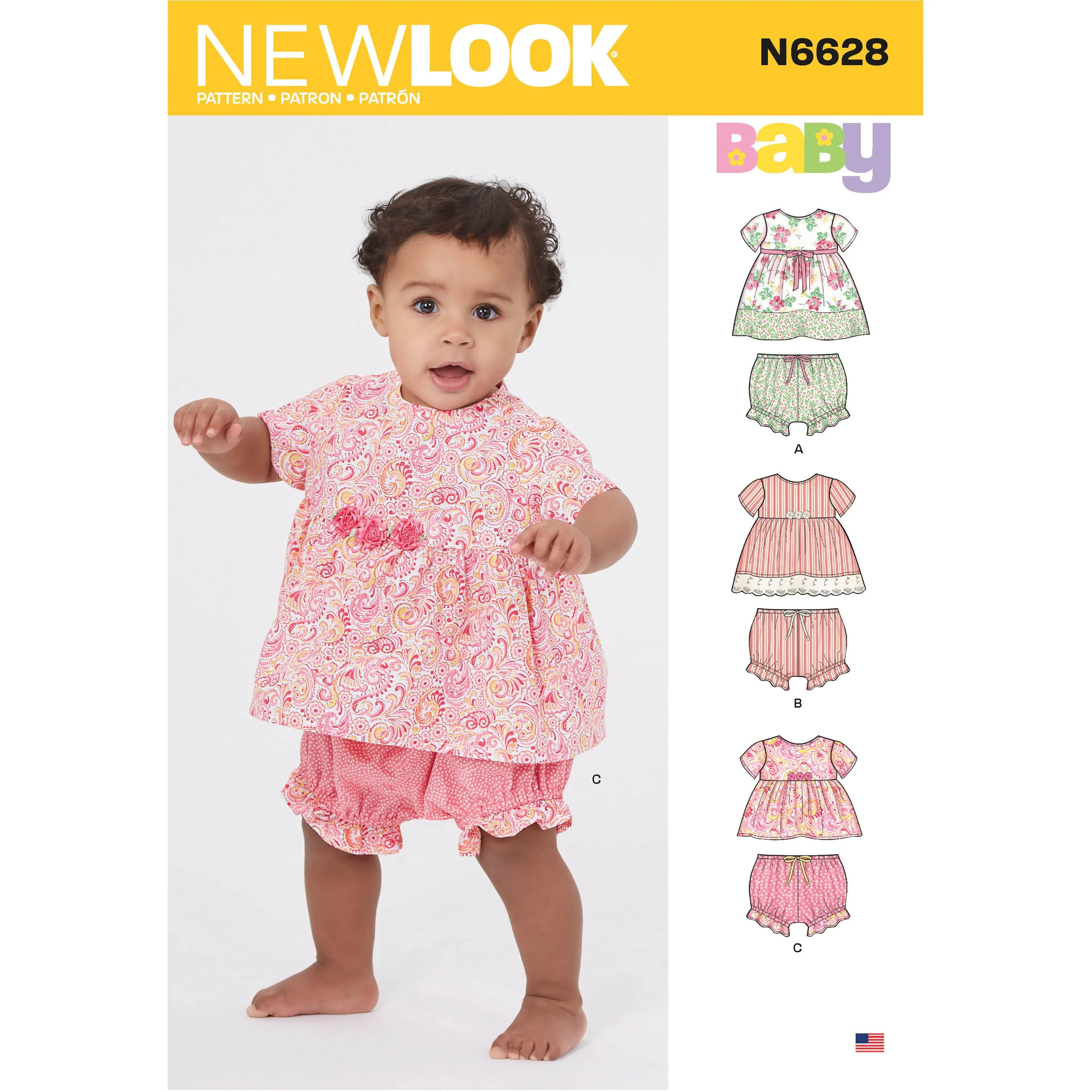 6628 New Look Sewing Pattern N6628 Babies' Sportswear