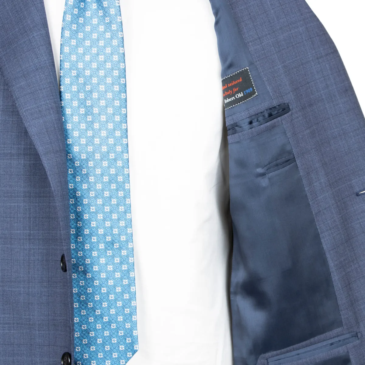 Blue Check “Natural Soft” Pure Wool Suit