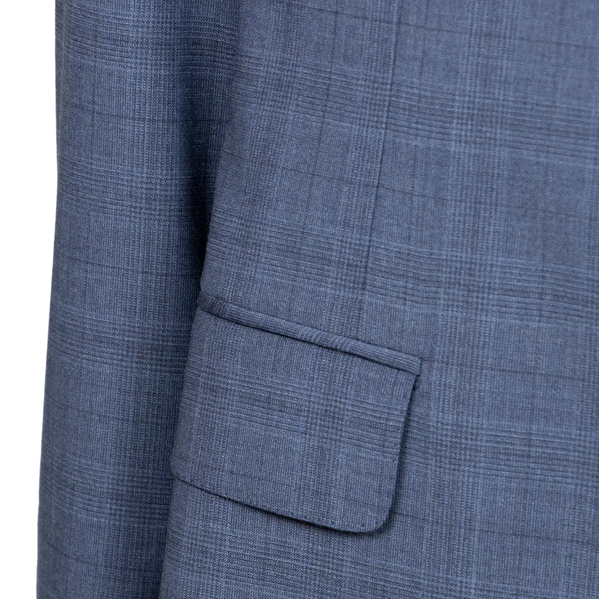 Blue Check “Natural Soft” Pure Wool Suit