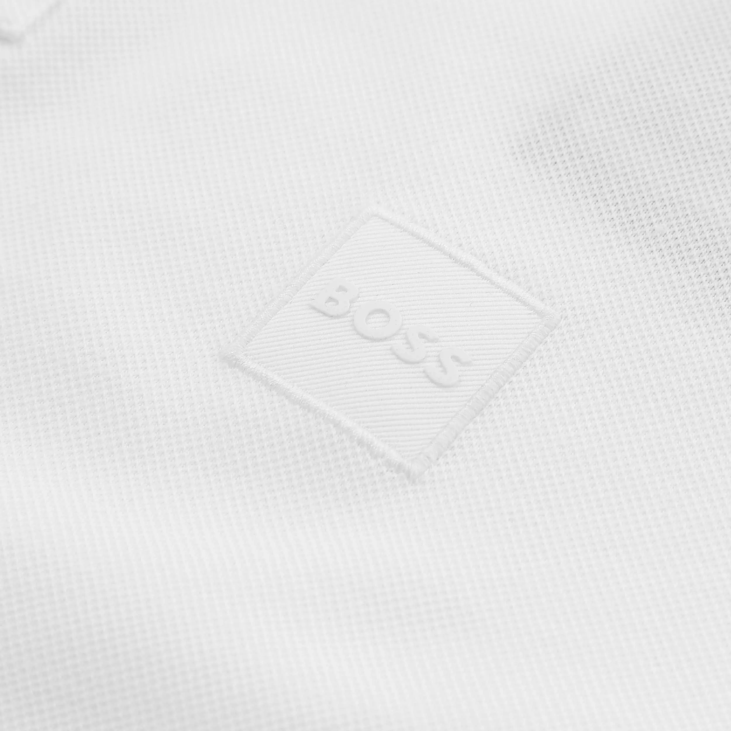 BOSS Passerby Long Sleeve Polo Shirt in White