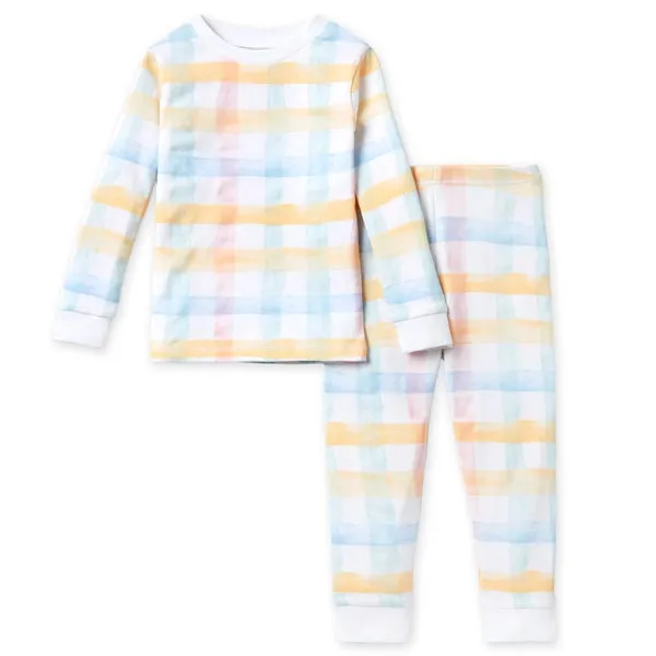 Burt's Bees Organic Two-Piece Pajamas Multi Buffalo Check