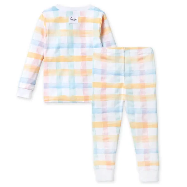 Burt's Bees Organic Two-Piece Pajamas Multi Buffalo Check