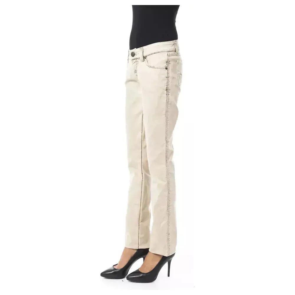 BYBLOS Beige Cotton Women Jeans