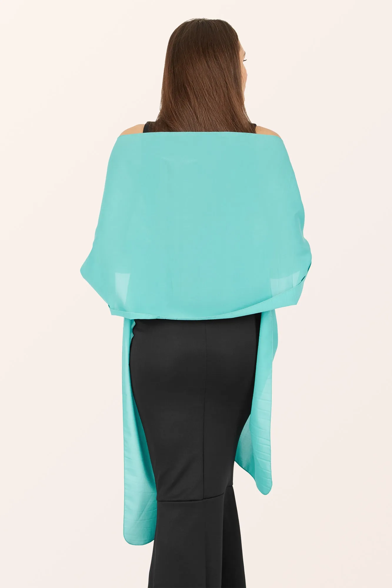 Chiffon Shawl - Aqua