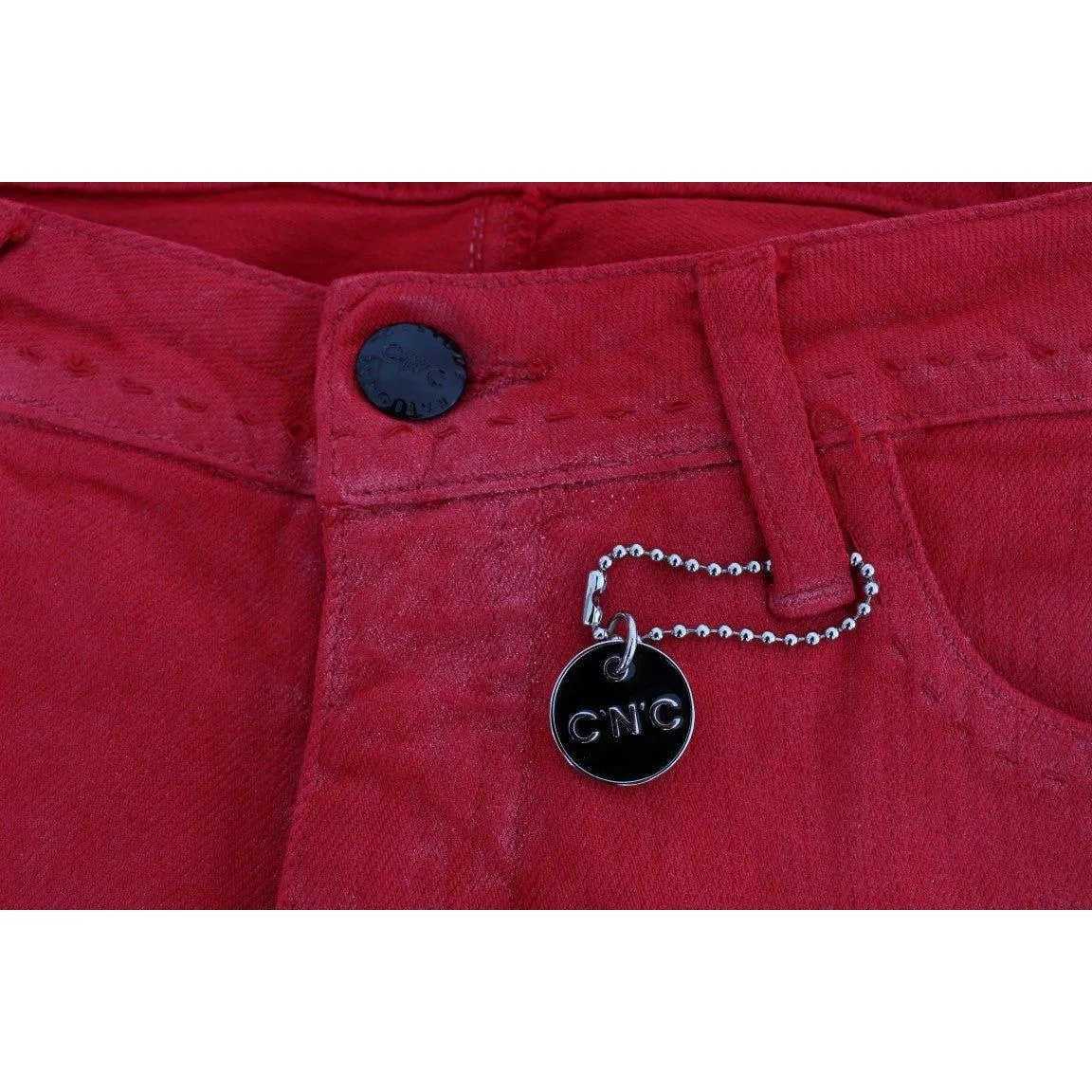 Costume National Chic Red Slim Fit Jeans