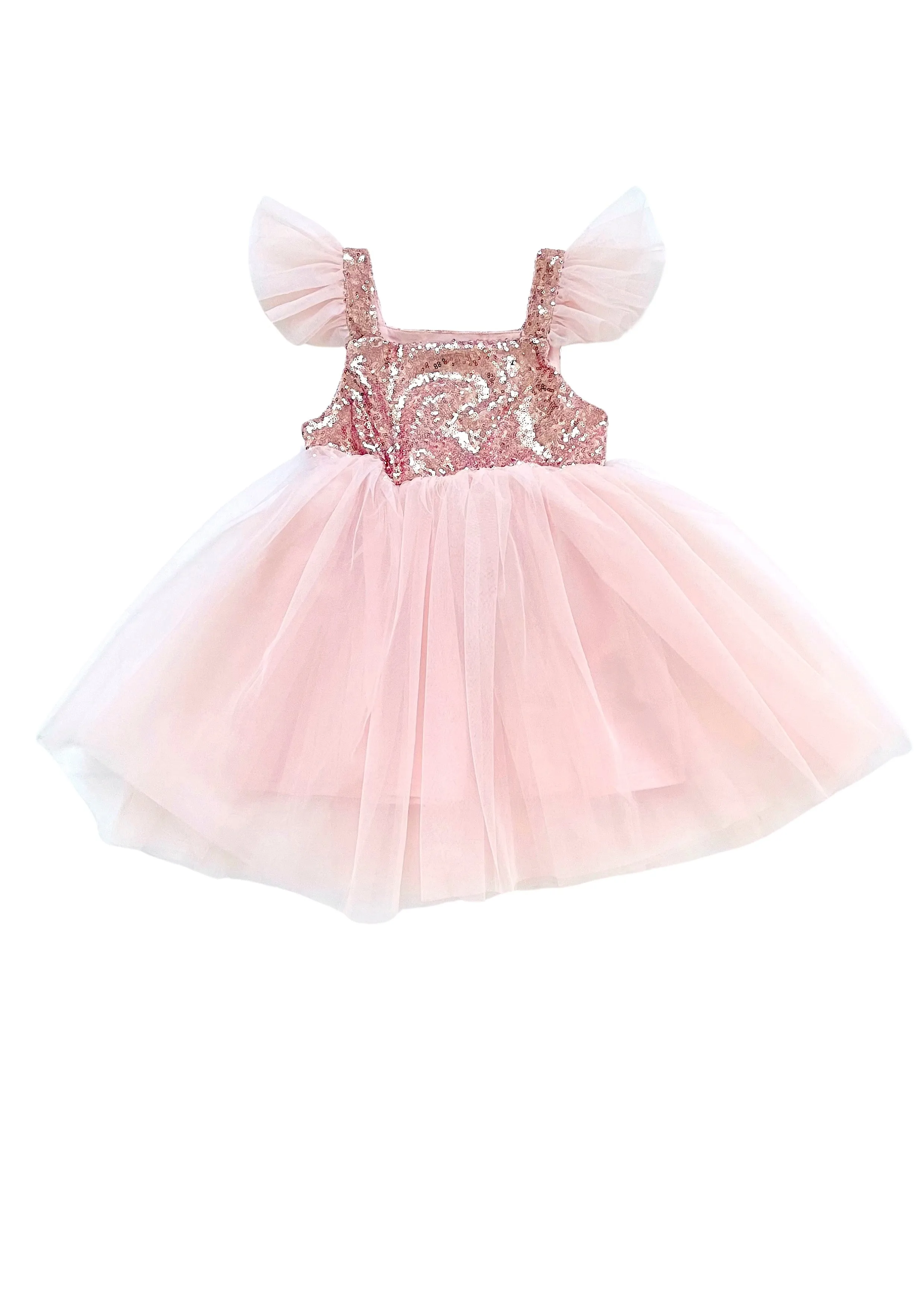 DOLLY UNIVERSE SEQUIN GLITTER GALAXY TUTU DRESS pink