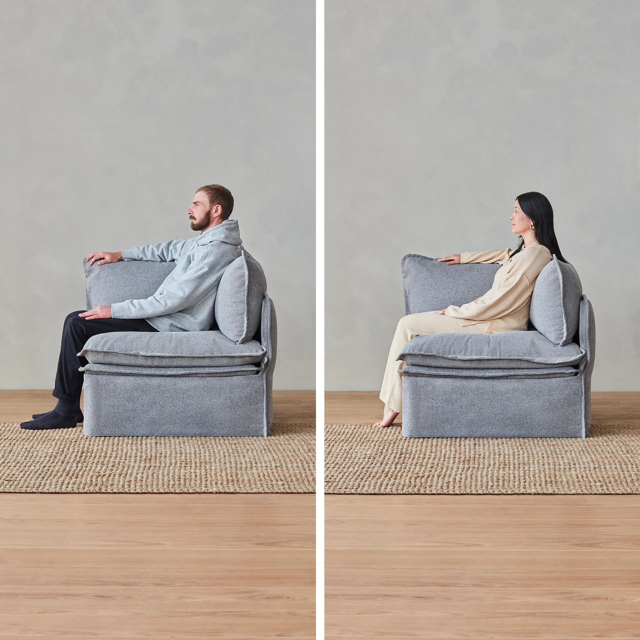 Elevate Comfort Layer Set for Armchair Set | Blended Weave in Flour