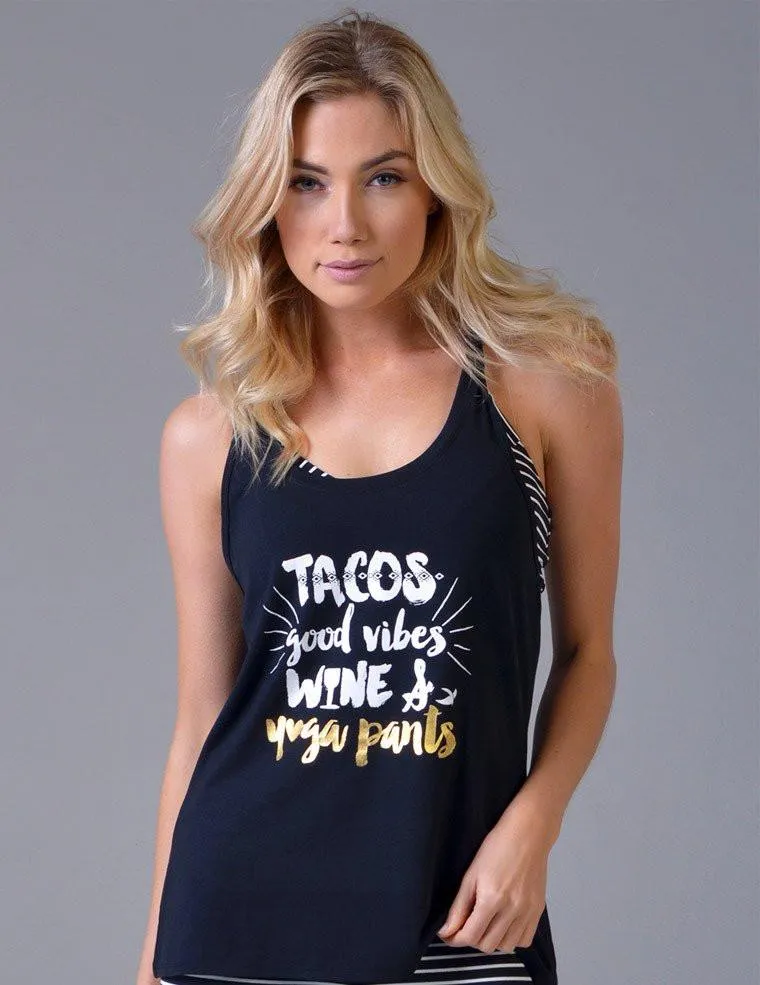 Glyder Tacos, Good Vibes Yogini Tank