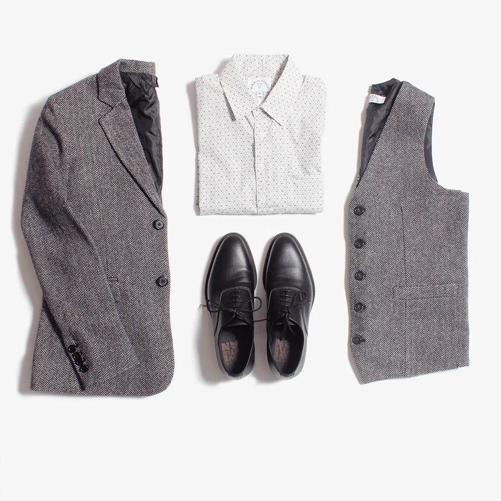 Gray Tweed Vest