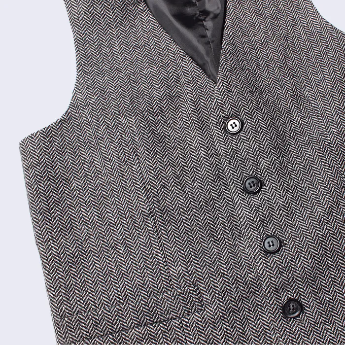 Gray Tweed Vest