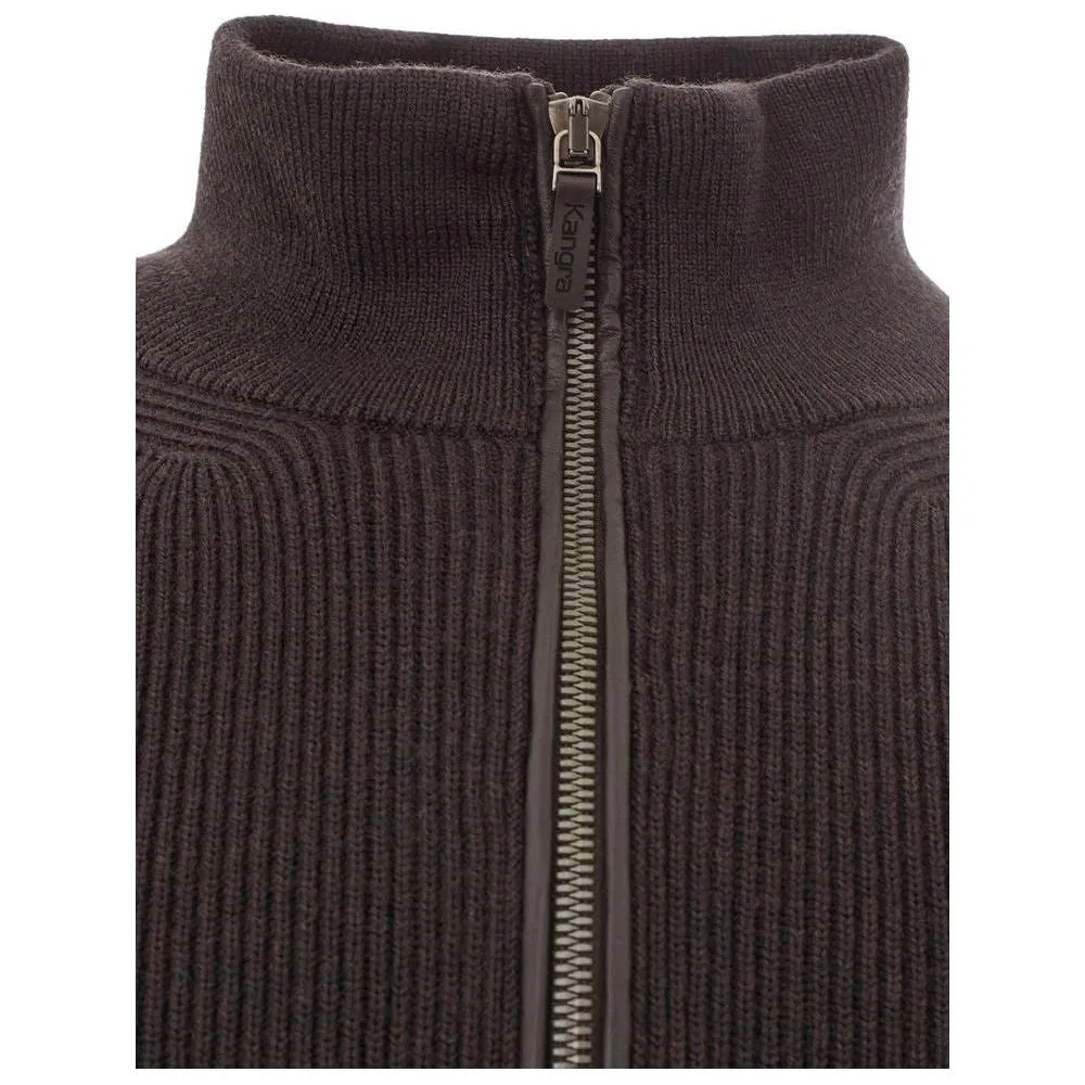 KANGRA Italian Woolen Opulence Sweater in Rich Brown