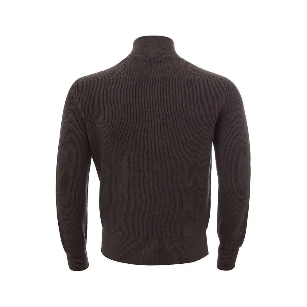 KANGRA Italian Woolen Opulence Sweater in Rich Brown