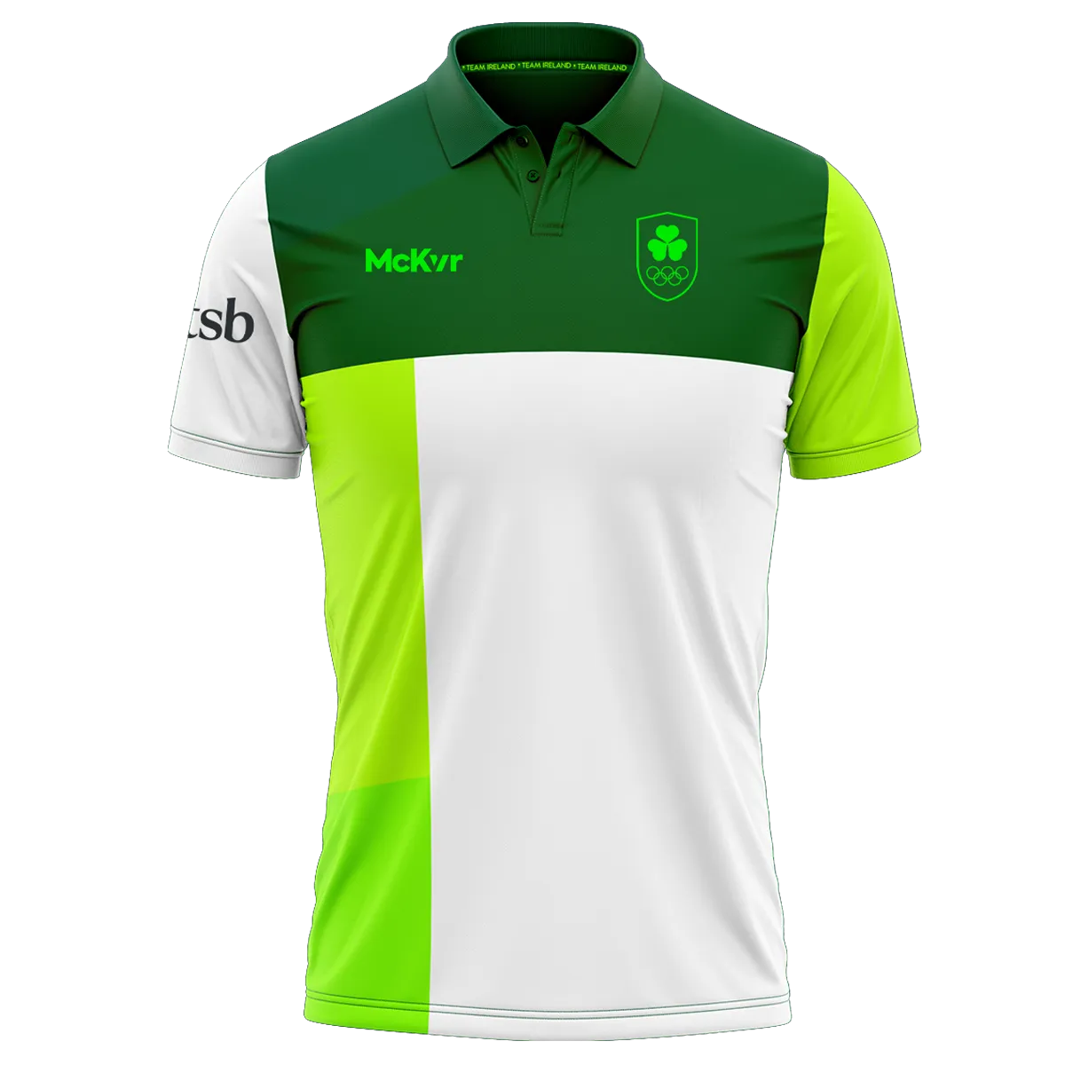 Mc Keever Team Ireland Block Polo - Adult - White