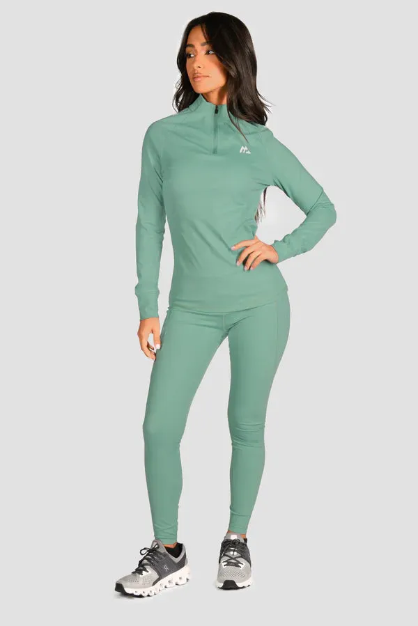 MONTIREX Women's Pace Half Zip Top - JADE