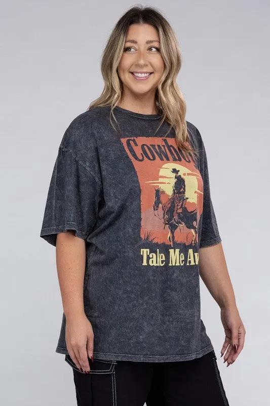 Plus Cowboy Take Me Away Graphic Top