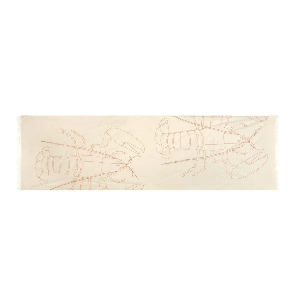 Thomaspaul Lobster Embroidered Scarf in Alcazar