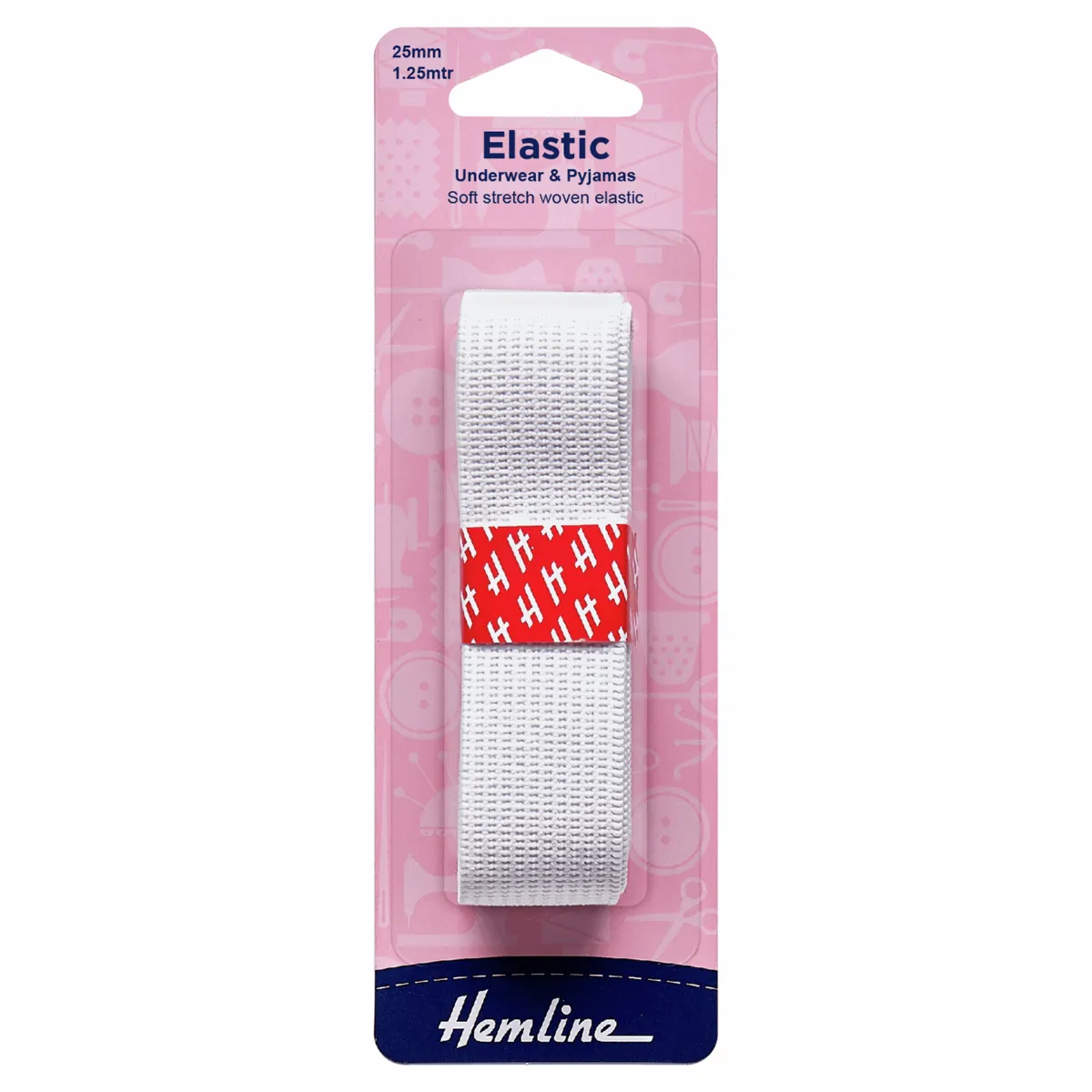 Underwear & Pyjamas Elastic - 1.25mtr x 25mm